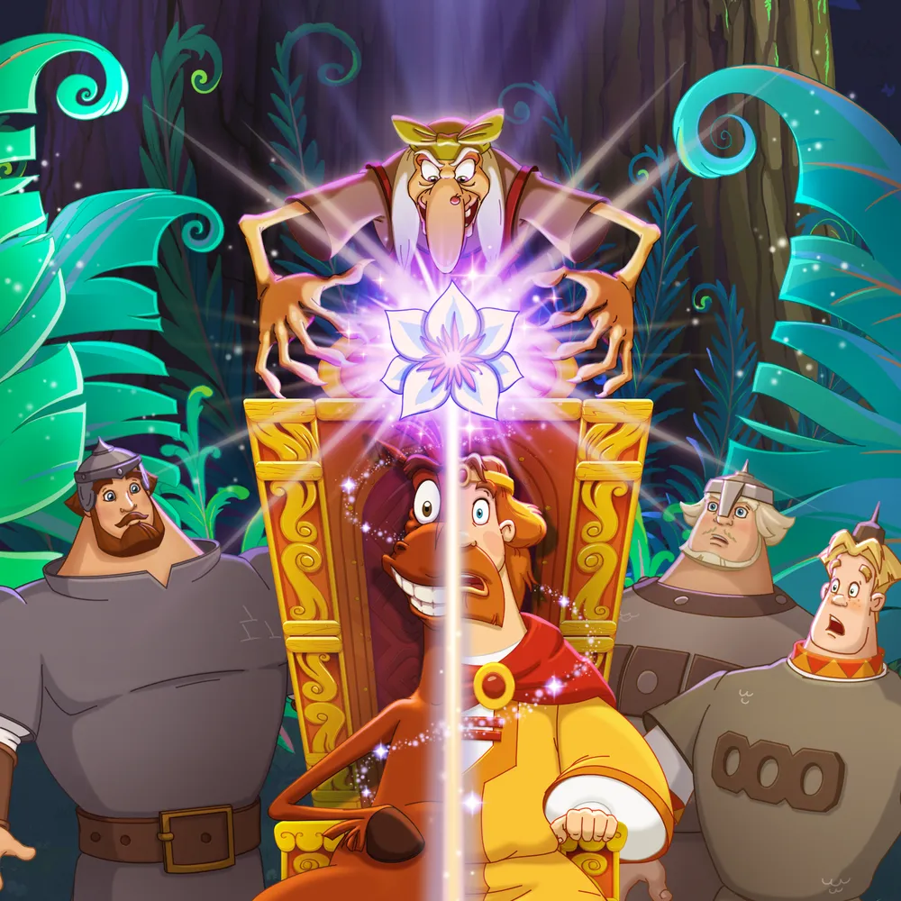 Три богатыря и Конь на троне
