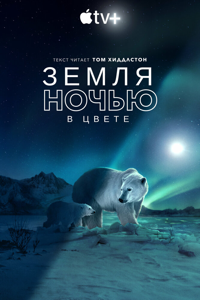 Постер Земля ночью в цвете